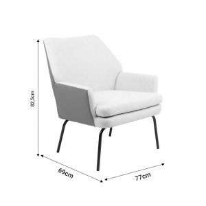 pak-255-000042-4 ΠΟΛΥΘΡΟΝΑ KIERAN PAKOWORLD ΥΦΑΣΜΑ ΜΠΕΖ-ΓΚΡΙ - ΠΟΔΙ ΜΑΥΡΟ 77X69X82.5ΕΚ