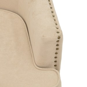 pak-255-000057-5 ΠΟΛΥΘΡΟΝΑ KEISI PAKOWORLD ΜΠΕΖ ΥΦΑΣΜΑ-ΠΟΔΙ RUBBERWOOD ΣΕ ΜΑΥΡΗ ΑΠΟΧΡΩΣΗ 81.5X84X92.5ΕΚ