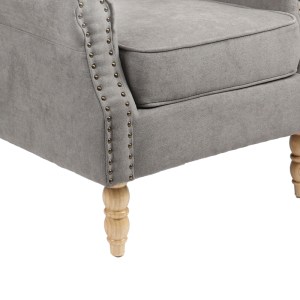 pak-255-000058-5 ΠΟΛΥΘΡΟΝΑ PIORE PAKOWORLD ΓΚΡΙ ΥΦΑΣΜΑ ΚΑΙ ΠΟΔΙ RUBBERWOOD ΣΕ ΦΥΣΙΚΗ ΑΠΟΧΡΩΣΗ 77X80X106ΕΚ