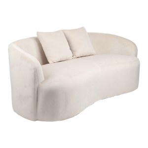 pak-255-000059 ΚΑΝΑΠΕΣ 2ΘΕΣΙΟΣ RAINI PAKOWORLD ΜΕ ΜΑΞΙΛΑΡΙΑ ΚΡΕΜ ΒΕΛΟΥΔΟ 178X82X68ΕΚ
