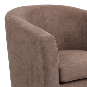 pak-255-000060-4 ΠΟΛΥΘΡΟΝΑ TRONMO PAKOWORLD ΣΚΟΥΡΟ ΚΑΦΕ ΥΦΑΣΜΑ ΚΑΙ ΠΟΔΙ RUBBERWOOD ΣΕ ΚΑΡΥΔΙ ΑΠΟΧΡΩΣΗ 75X69X75ΕΚ