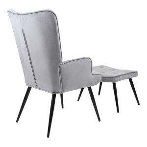 pak-255-000081-1 ΠΟΛΥΘΡΟΝΑ ΜΕ ΥΠΟΠΟΔΙΟ SIELLA PAKOWORLD ΓΚΡΙ ΒΕΛΟΥΔΟ ΚΑΙ ΜΑΥΡΟ ΜΕΤΑΛΛΟ ΠΟΔΙ 59X67X94ΕΚ