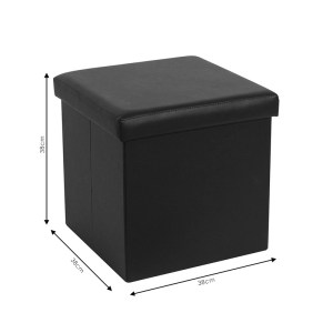 pak-257-000012-4 ΣΚΑΜΠΟ-ΜΠΑΟΥΛΟ CRYSTAL PAKOWORLD PU ΜΑΥΡΟ 38X38X38ΕΚ