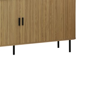 pak-260-000005-2 ΜΠΟΥΦΕΣ SCANDI PAKOWORLD MDF ΦΥΣΙΚΟ ΜΕ ΜΕΤΑΛΛΙΚΑ ΜΑΥΡΑ ΠΟΔΙΑ 170X45X80ΕΚ