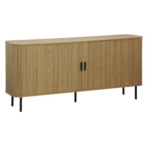 pak-260-000005 ΜΠΟΥΦΕΣ SCANDI PAKOWORLD MDF ΦΥΣΙΚΟ ΜΕ ΜΕΤΑΛΛΙΚΑ ΜΑΥΡΑ ΠΟΔΙΑ 170X45X80ΕΚ