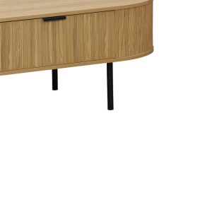 pak-260-000008-2 ΤΡΑΠΕΖΙ ΣΑΛΟΝΙΟΥ SCANDI  PAKOWORLD MDF ΦΥΣΙΚΟ ΜΕ ΜΕΤΑΛΛΙΚΑ ΠΟΔΙΑ 118X60X44ΕΚ