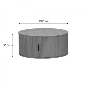 pak-260-000009-4 ΤΡΑΠΕΖΙ ΣΑΛΟΝΙΟΥ SCANDI PAKOWORLD MDF ΦΥΣΙΚΟ Φ80X35.5ΕΚ