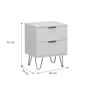 pak-260-000013-3 ΚΟΜΟΔΙΝΟ CULTURE PAKOWORLD ΜΕ 2 ΣΥΡΤΑΡΙΑ ΛΕΥΚΟ-ΧΡΥΣΟ 40X35X52ΕΚ