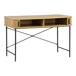 pak-260-000024-2 ΚΟΝΣΟΛΑ SCANDI PAKOWORLD MDF/METAL ΣΕ ΦΥΣΙΚΗ ΑΠΟΧΡΩΣΗ ΜΕ ΜΕΤΑΛΛΙΚΑ ΜΑΥΡΑ ΠΟΔΙΑ 120X60X76,5ΕΚ