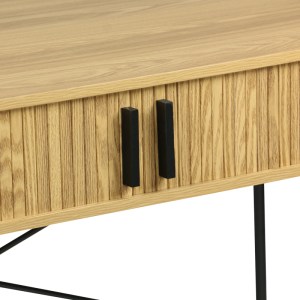 pak-260-000024-3 ΚΟΝΣΟΛΑ SCANDI PAKOWORLD MDF/METAL ΣΕ ΦΥΣΙΚΗ ΑΠΟΧΡΩΣΗ ΜΕ ΜΕΤΑΛΛΙΚΑ ΜΑΥΡΑ ΠΟΔΙΑ 120X60X76,5ΕΚ