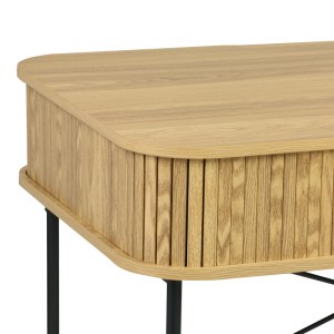 pak-260-000024-4 ΚΟΝΣΟΛΑ SCANDI PAKOWORLD MDF/METAL ΣΕ ΦΥΣΙΚΗ ΑΠΟΧΡΩΣΗ ΜΕ ΜΕΤΑΛΛΙΚΑ ΜΑΥΡΑ ΠΟΔΙΑ 120X60X76,5ΕΚ