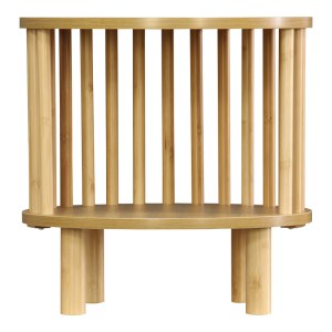 pak-260-000028-2 ΚΟΜΟΔΙΝΟ NODIAL PAKOWORLD MDF/BAMBOO ΣΕ ΦΥΣΙΚΗ ΑΠΟΧΡΩΣΗ Φ40X40ΕΚ