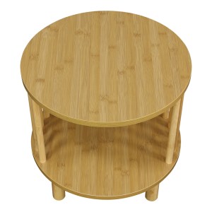 pak-260-000028-3 ΚΟΜΟΔΙΝΟ NODIAL PAKOWORLD MDF/BAMBOO ΣΕ ΦΥΣΙΚΗ ΑΠΟΧΡΩΣΗ Φ40X40ΕΚ