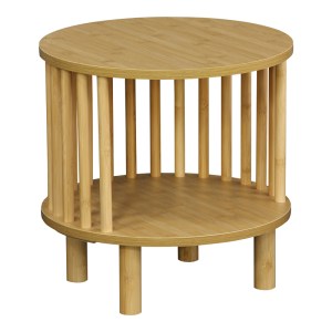 pak-260-000028 ΚΟΜΟΔΙΝΟ NODIAL PAKOWORLD MDF/BAMBOO ΣΕ ΦΥΣΙΚΗ ΑΠΟΧΡΩΣΗ Φ40X40ΕΚ