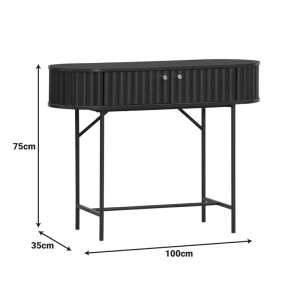 pak-260-000031-4 ΚΟΝΣΟΛΑ ZEPLEN PAKOWORLD MDF-ΜΕΤΑΛΛΟ ΣΕ ΜΑΥΡΗ ΑΠΟΧΡΩΣΗ 100X35X75ΕΚ