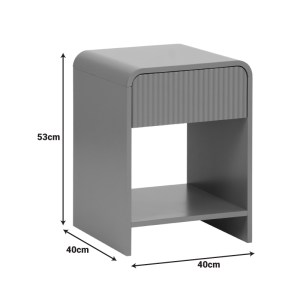 pak-260-000033-5 ΚΟΜΟΔΙΝΟ ZEPLEN PAKOWORLD MDF ΣΕ ΓΚΡΙ ΑΠΟΧΡΩΣΗ 40X40X53ΕΚ