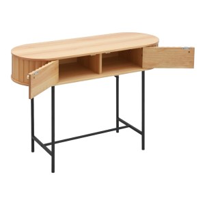 pak-260-000035-1 ΚΟΝΣΟΛΑ ZEPLEN PAKOWORLD MDF-ΜΕΤΑΛΛΟ ΣΕ OAK ΑΠΟΧΡΩΣΗ 100X35X75ΕΚ