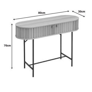 pak-260-000035-3 ΚΟΝΣΟΛΑ ZAKRO PAKOWORLD MDF-ΜΕΤΑΛΛΟ ΣΕ OAK ΑΠΟΧΡΩΣΗ 80X30X70ΕΚ