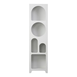 pak-260-000041-1 ΒΙΒΛΙΟΘΗΚΗ EMERSI PAKOWORLD MDF ΣΕ ΛΕΥΚΗ ΑΠΟΧΡΩΣΗ 48X35X180ΕΚ