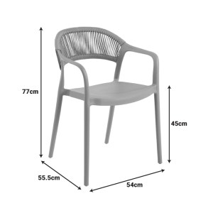 pak-262-000051-7 ΠΟΛΥΘΡΟΝΑ ANKARA PAKOWORLD ΣΤΟΙΒΑΖΟΜΕΝΗ PP-PE RATTAN ΣΕ ΜΑΥΡΗ-ΦΥΣΙΚΗ ΑΠΟΧΡΩΣΗ 54X55.5X77ΕΚ