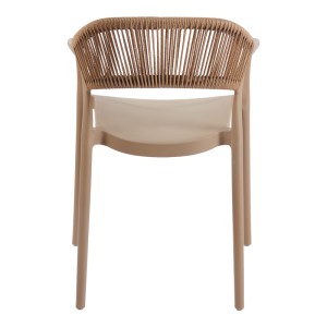 pak-262-000052-4 ΠΟΛΥΘΡΟΝΑ ANKARA PAKOWORLD ΣΤΟΙΒΑΖΟΜΕΝΗ PP-PE RATTAN ΣΕ ΜΟΚΑ-ΦΥΣΙΚΗ ΑΠΟΧΡΩΣΗ 54X55.5X77ΕΚ