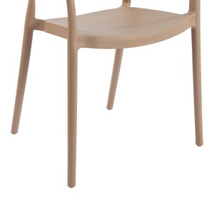 pak-262-000052-6 ΠΟΛΥΘΡΟΝΑ ANKARA PAKOWORLD ΣΤΟΙΒΑΖΟΜΕΝΗ PP-PE RATTAN ΣΕ ΜΟΚΑ-ΦΥΣΙΚΗ ΑΠΟΧΡΩΣΗ 54X55.5X77ΕΚ