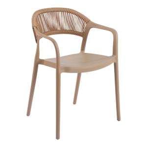 pak-262-000052 ΠΟΛΥΘΡΟΝΑ ANKARA PAKOWORLD ΣΤΟΙΒΑΖΟΜΕΝΗ PP-PE RATTAN ΣΕ ΜΟΚΑ-ΦΥΣΙΚΗ ΑΠΟΧΡΩΣΗ 54X55.5X77ΕΚ