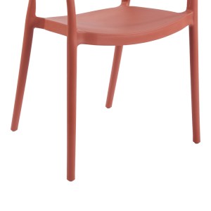 pak-262-000054-6 ΠΟΛΥΘΡΟΝΑ ANKARA PAKOWORLD ΣΤΟΙΒΑΖΟΜΕΝΗ PP-PE RATTAN ΣΕ TERRACOTTA ΑΠΟΧΡΩΣΗ 54X55.5X77ΕΚ