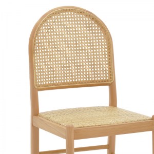 pak-263-000010-5 ΚΑΡΕΚΛΑ ALESSIA PAKOWORLD ΞΥΛΟ ΟΞΙΑΣ-RATTAN ΦΥΣΙΚΟ 43X40X89ΕΚ