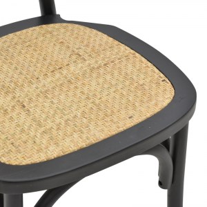 pak-263-000031-6 ΚΑΡΕΚΛΑ ZOEL PAKOWORLD ΜΑΥΡΟ ΞΥΛΟ ΟΞΙΑΣ-ΦΥΣΙΚΟ RATTAN 45X52X82ΕΚ