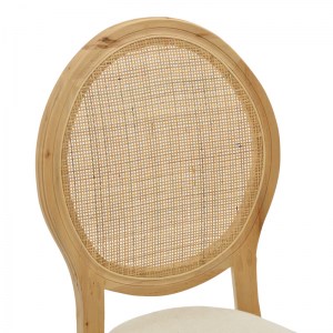 pak-263-000032-5 ΚΑΡΕΚΛΑ CANCO PAKOWORLD ΦΥΣΙΚΟ RUBBERWOOD-ΦΥΣΙΚΟ RATTAN 50X55X98ΕΚ