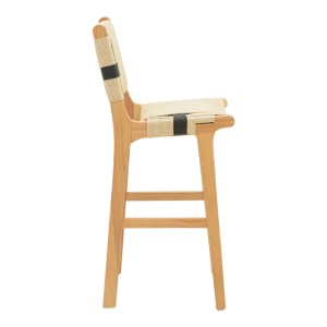 pak-263-000034-2 ΣΚΑΜΠΟ ΜΠΑΡ JULIEN PAKOWORLD RUBBERWOOD ΦΥΣΙΚΟ-ΕΔΡΑ ΦΥΣΙΚΟ-ΜΑΥΡΟ ΣΧΟΙΝΙ 45X46X95ΕΚ
