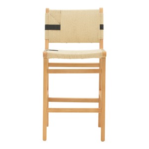 pak-263-000034-3 ΣΚΑΜΠΟ ΜΠΑΡ JULIEN PAKOWORLD RUBBERWOOD ΦΥΣΙΚΟ-ΕΔΡΑ ΦΥΣΙΚΟ-ΜΑΥΡΟ ΣΧΟΙΝΙ 45X46X95ΕΚ