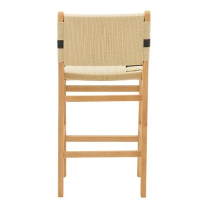 pak-263-000034-4 ΣΚΑΜΠΟ ΜΠΑΡ JULIEN PAKOWORLD RUBBERWOOD ΦΥΣΙΚΟ-ΕΔΡΑ ΦΥΣΙΚΟ-ΜΑΥΡΟ ΣΧΟΙΝΙ 45X46X95ΕΚ
