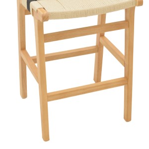 pak-263-000034-6 ΣΚΑΜΠΟ ΜΠΑΡ JULIEN PAKOWORLD RUBBERWOOD ΦΥΣΙΚΟ-ΕΔΡΑ ΦΥΣΙΚΟ-ΜΑΥΡΟ ΣΧΟΙΝΙ 45X46X95ΕΚ