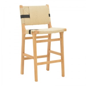 pak-263-000034 ΣΚΑΜΠΟ ΜΠΑΡ JULIEN PAKOWORLD RUBBERWOOD ΦΥΣΙΚΟ-ΕΔΡΑ ΦΥΣΙΚΟ-ΜΑΥΡΟ ΣΧΟΙΝΙ 45X46X95ΕΚ