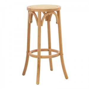 pak-263-000037 ΣΚΑΜΠΟ ΜΠΑΡ SERZO PAKOWORLD ΞΥΛΟ ΟΞΙΑΣ ΚΑΙ RATTAN ΣΕ ΦΥΣΙΚΟ ΧΡΩΜΑ Φ36X71ΕΚ