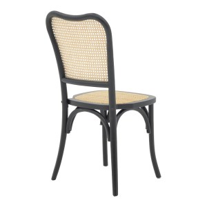 pak-263-000043-1 ΚΑΡΕΚΛΑ ZOZELE PAKOWORLD ΦΥΣΙΚΟ RATTAN PE-ΜΑΥΡΟ TOON WOOD 45X51X88ΕΚ