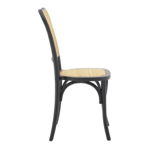 pak-263-000043-2 ΚΑΡΕΚΛΑ ZOZELE PAKOWORLD ΦΥΣΙΚΟ RATTAN PE-ΜΑΥΡΟ TOON WOOD 45X51X88ΕΚ