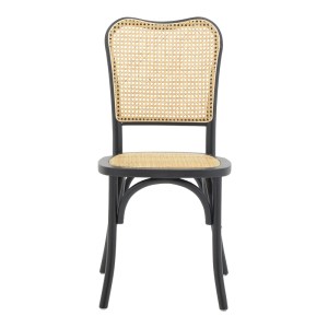 pak-263-000043-3 ΚΑΡΕΚΛΑ ZOZELE PAKOWORLD ΦΥΣΙΚΟ RATTAN PE-ΜΑΥΡΟ TOON WOOD 45X51X88ΕΚ