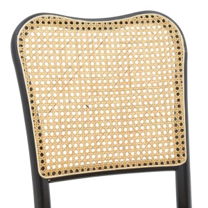 pak-263-000043-5 ΚΑΡΕΚΛΑ ZOZELE PAKOWORLD ΦΥΣΙΚΟ RATTAN PE-ΜΑΥΡΟ TOON WOOD 45X51X88ΕΚ