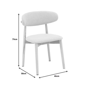 pak-263-000050-7 ΚΑΡΕΚΛΑ UBENE PAKOWORLD RUBBERWOOD ΚΑΙ ΥΦΑΣΜΑ ΣΕ ΦΥΣΙΚΗ ΚΑΙ ΜΠΕΖ ΑΠΟΧΡΩΣΗ 46X58X79ΕΚ