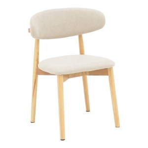 pak-263-000050 ΚΑΡΕΚΛΑ UBENE PAKOWORLD RUBBERWOOD ΚΑΙ ΥΦΑΣΜΑ ΣΕ ΦΥΣΙΚΗ ΚΑΙ ΜΠΕΖ ΑΠΟΧΡΩΣΗ 46X58X79ΕΚ