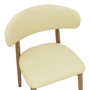 pak-263-000052-6 ΚΑΡΕΚΛΑ UBENE PAKOWORLD RUBBERWOOD ΚΑΙ PU ΣΕ ΚΑΡΥΔΙ ΚΑΙ ΜΠΕΖ ΑΠΟΧΡΩΣΗ 46X58X79ΕΚ