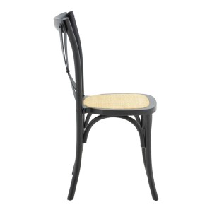 pak-263-000054-2 ΚΑΡΕΚΛΑ DYLON PAKOWORLD ΣΤΟΙΒΑΖΟΜΕΝΗ ΜΑΥΡΟ ΞΥΛΟ ΟΞΙΑΣ-ΕΔΡΑ ΦΥΣΙΚΟ RATTAN 48X52X89ΕΚ