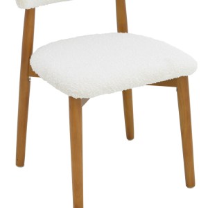 pak-263-000055-6 ΚΑΡΕΚΛΑ UBENE PAKOWORLD RUBBERWOOD ΣΕ ΚΑΡΥΔΙ-ΜΠΟΥΚΛΕ ΥΦΑΣΜΑ ΣΕ ΛΕΥΚΗ ΑΠΟΧΡΩΣΗ 51X56X79ΕΚ