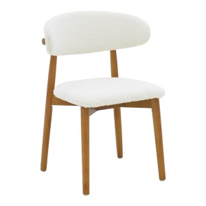 pak-263-000055 ΚΑΡΕΚΛΑ UBENE PAKOWORLD RUBBERWOOD ΣΕ ΚΑΡΥΔΙ-ΜΠΟΥΚΛΕ ΥΦΑΣΜΑ ΣΕ ΛΕΥΚΗ ΑΠΟΧΡΩΣΗ 51X56X79ΕΚ