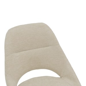 pak-264-000024-4 ΚΑΡΕΚΛΑ LUCIANO PAKOWORLD ΥΦΑΣΜΑ ΣΕ ΚΡΕΜ ΑΠΟΧΡΩΣΗ ΚΑΙ ΜΑΥΡΟ ΜΕΤΑΛΛΙΚΟ ΠΟΔΙ 52X58X86ΕΚ