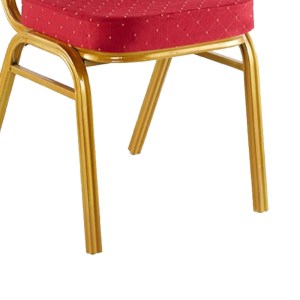 pak-270-000035-2 ΚΑΡΕΚΛΑ ΣΥΝΕΔΡΙΟΥ HILTON PAKOWORLD ΣΤΟΙΒΑΖΟΜΕΝΗ ΥΦΑΣΜΑ ΚΟΚΚΙΝΟ-ΜΕΤΑΛΛΟ ΧΡΥΣΟ 45X51X96ΕΚ