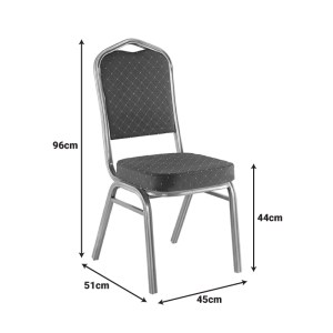pak-270-000035-3 ΚΑΡΕΚΛΑ ΣΥΝΕΔΡΙΟΥ HILTON PAKOWORLD ΣΤΟΙΒΑΖΟΜΕΝΗ ΥΦΑΣΜΑ ΚΟΚΚΙΝΟ-ΜΕΤΑΛΛΟ ΧΡΥΣΟ 45X51X96ΕΚ